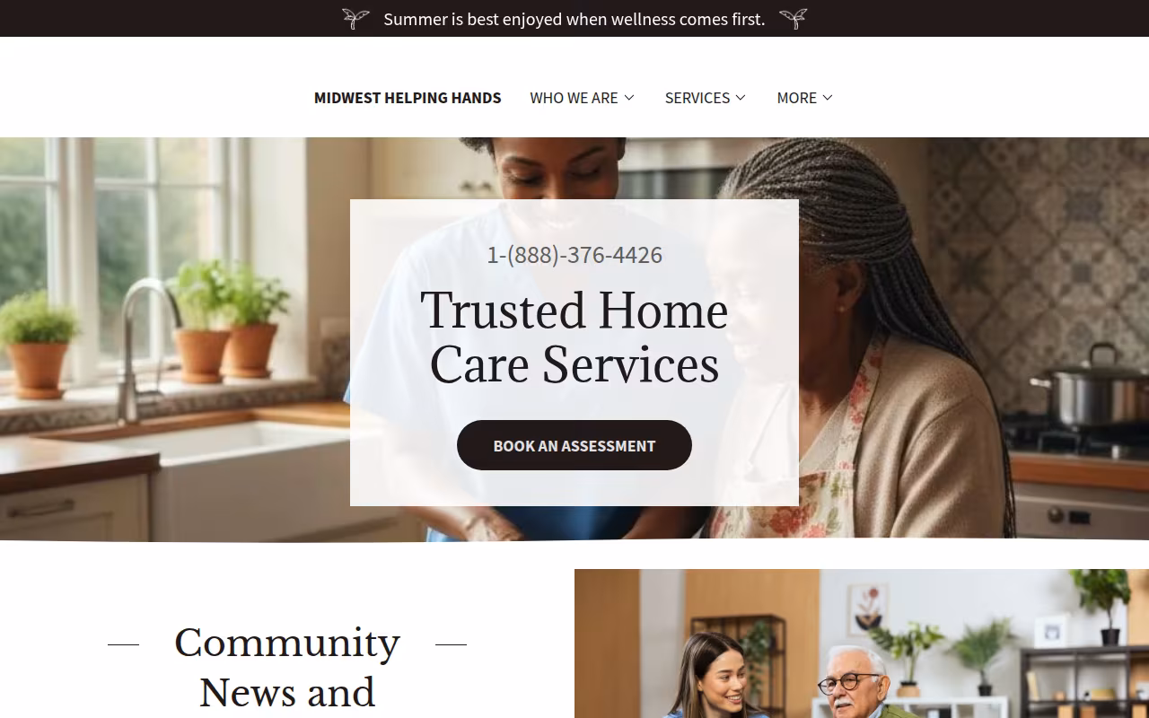 Midwest Helping Hands website