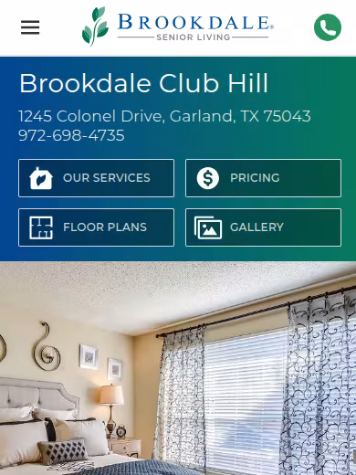 Brookdale Club Hill website