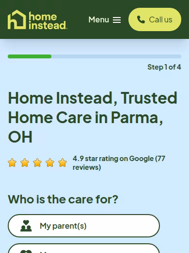 Home Instead website
