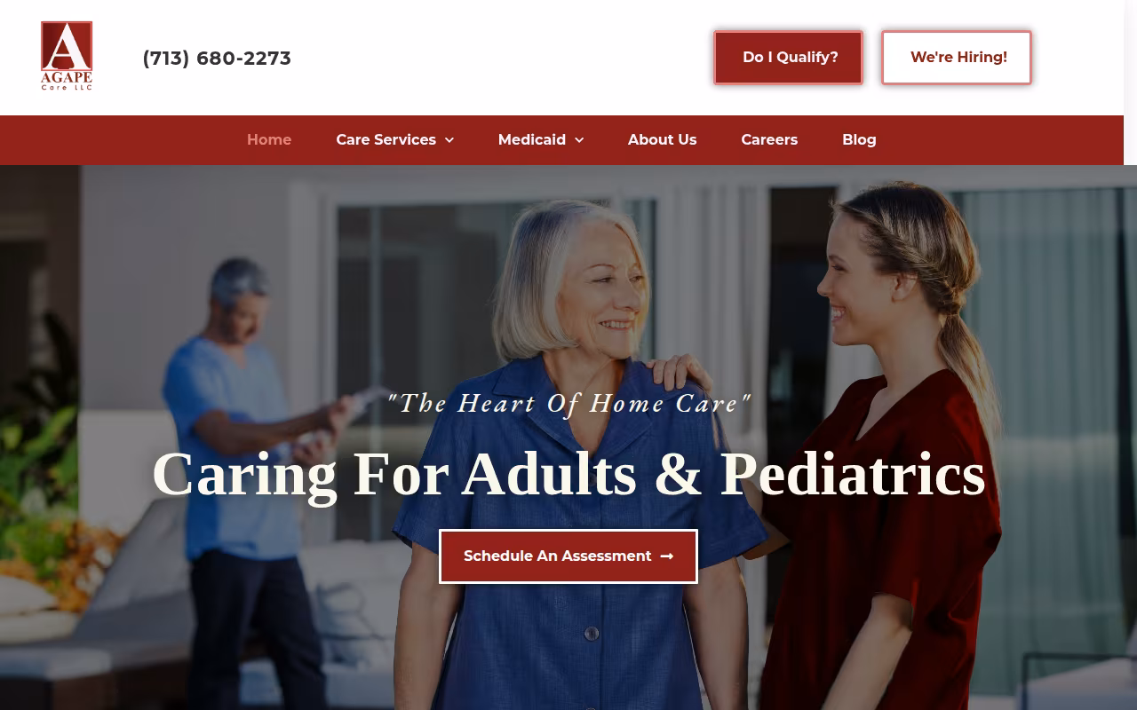 Agape Care LLC website