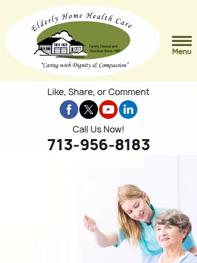 Elderly Home Healthcare website
