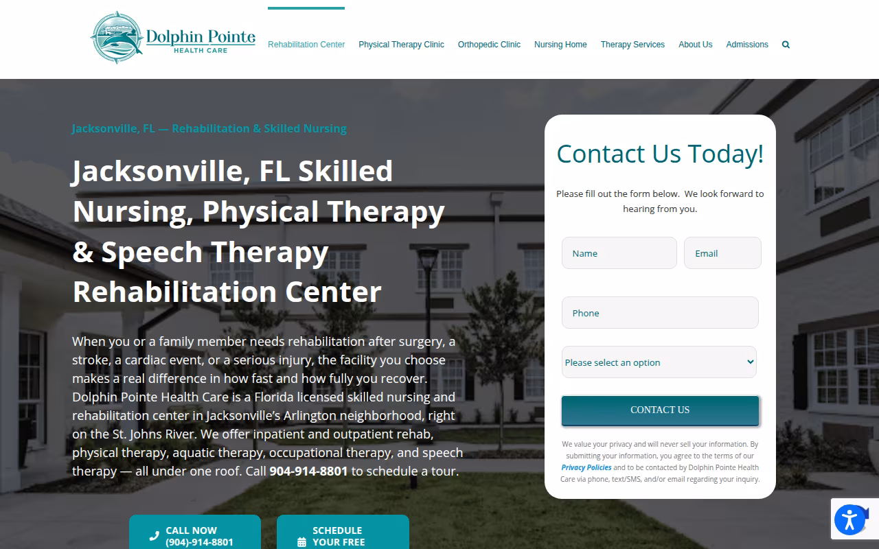 Dolphin Pointe Health Care website