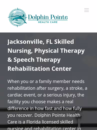 Dolphin Pointe Health Care website