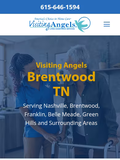 Visiting Angels Senior Home Care website