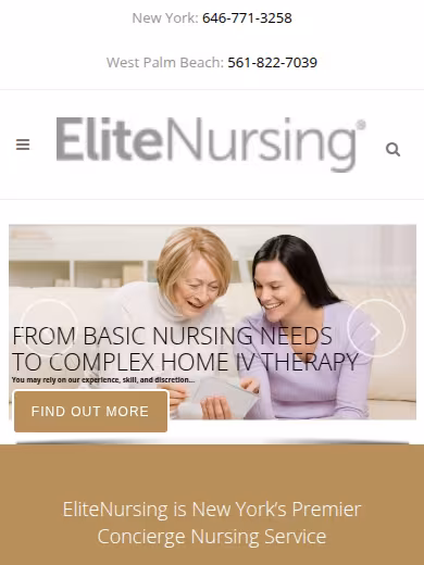 EliteNursing website