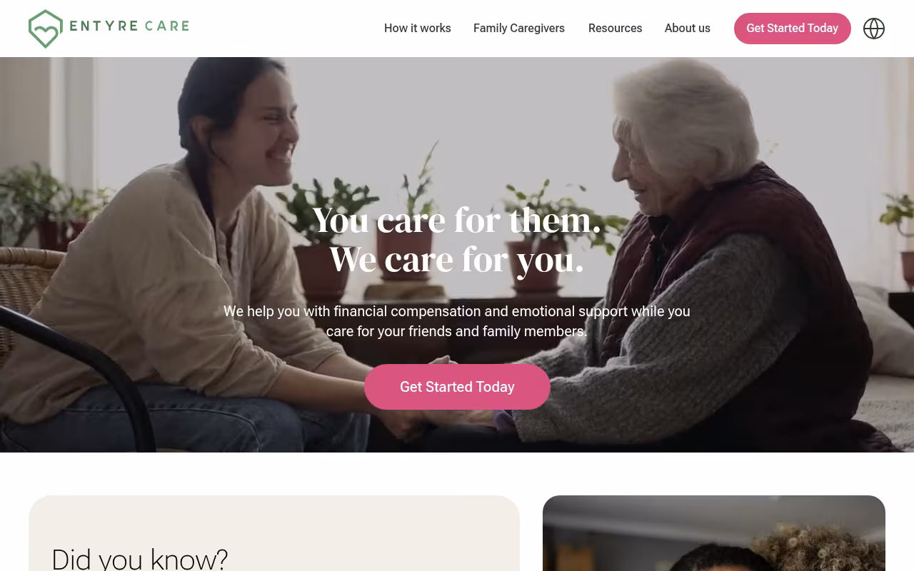Entyre Care website
