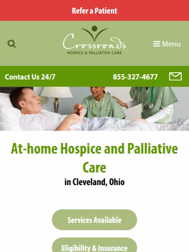 Crossroads Hospice & Palliative Care website