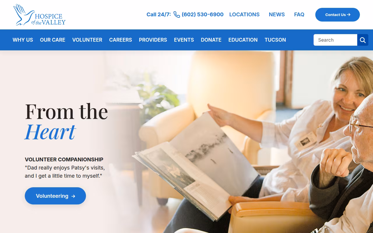 Hospice of the Valley website