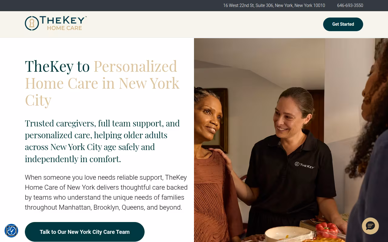 TheKey by Mavencare - Senior Home Care website