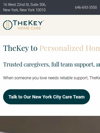 TheKey by Mavencare - Senior Home Care website