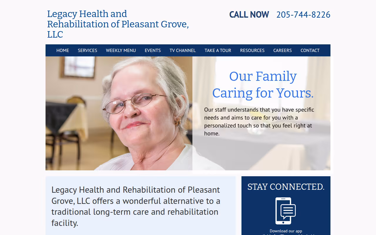 Legacy Health and Rehabilitation of Pleasant Grove, LLC website
