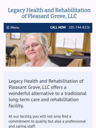 Legacy Health and Rehabilitation of Pleasant Grove, LLC website