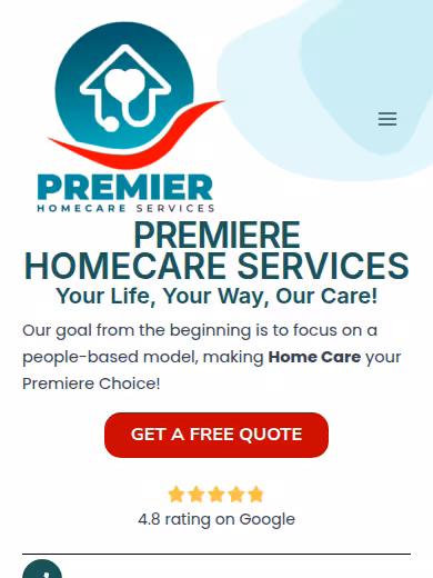 Premier Homecare Services website