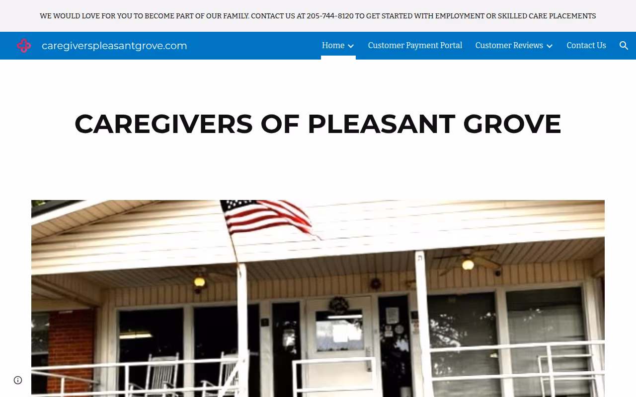 Caregivers of Pleasant Grove website