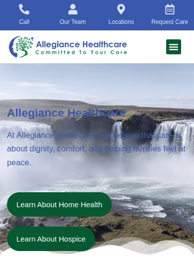 Allegiance Hospice website
