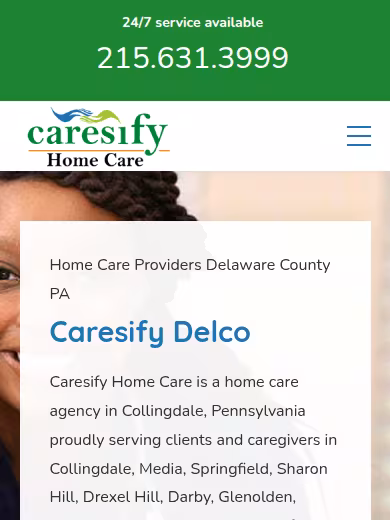Caresify Home Care – Delaware County & Main Line website