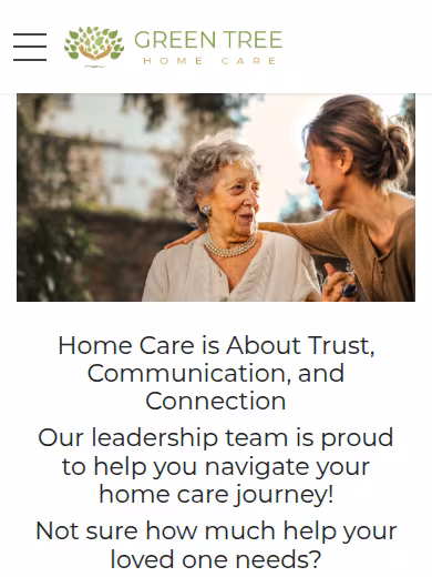 Green Tree Home Care website