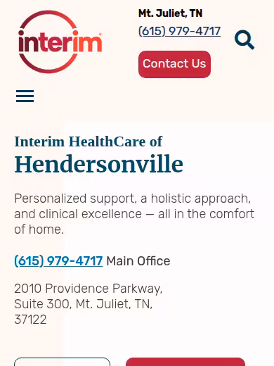 Interim HealthCare of Hendersonville website