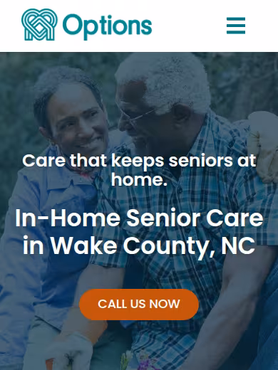 Options Home Care Wake County - Senior Live In Care Services website