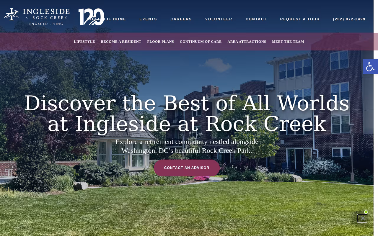 Ingleside at Rock Creek website