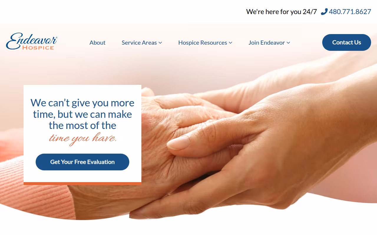 Endeavor Hospice website