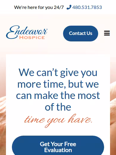 Endeavor Hospice website