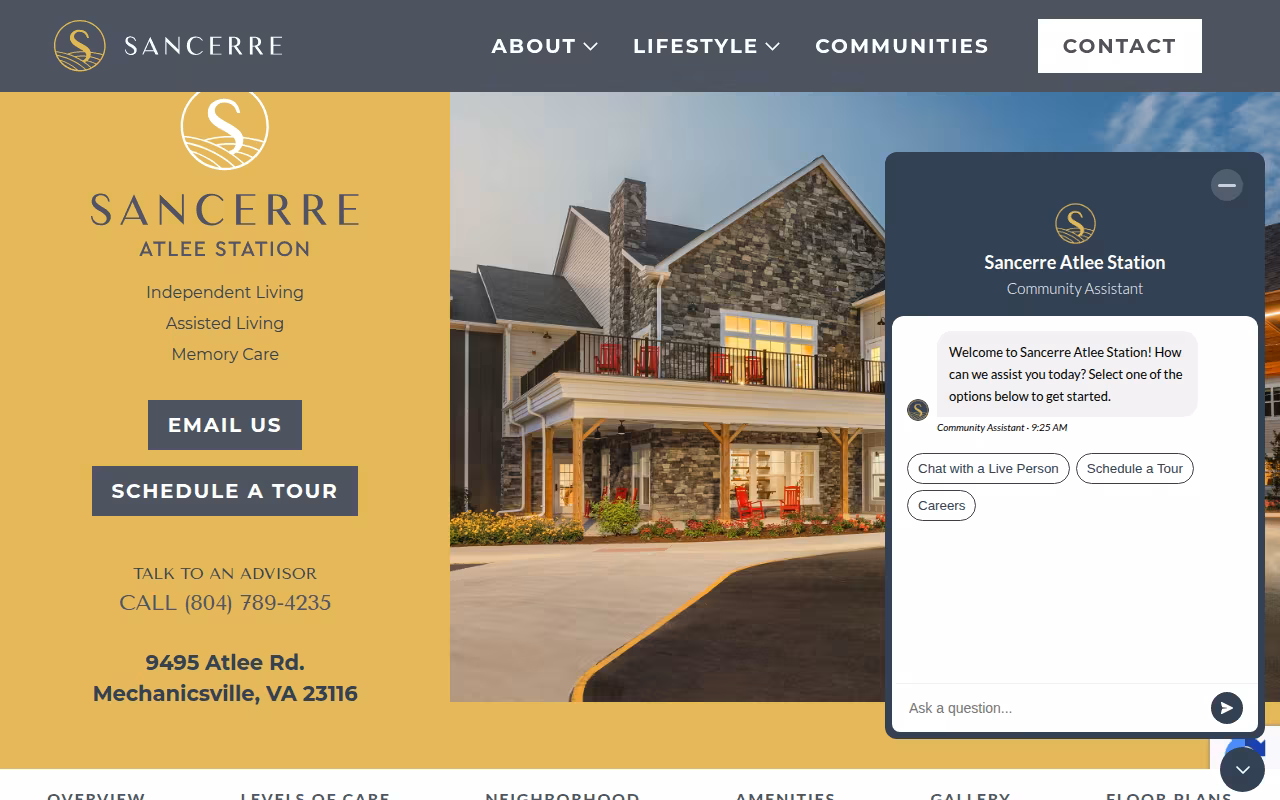 Sancerre Atlee Station website