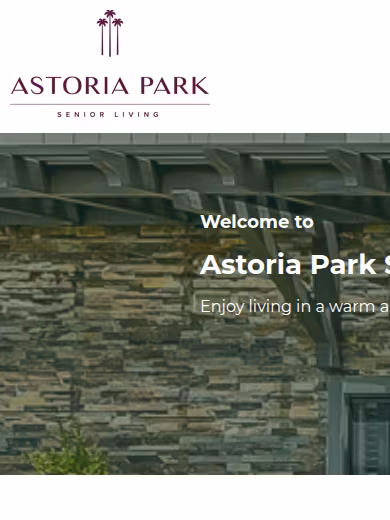 Astoria Park Senior Living website
