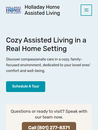 Holladay Home Assisted Living website