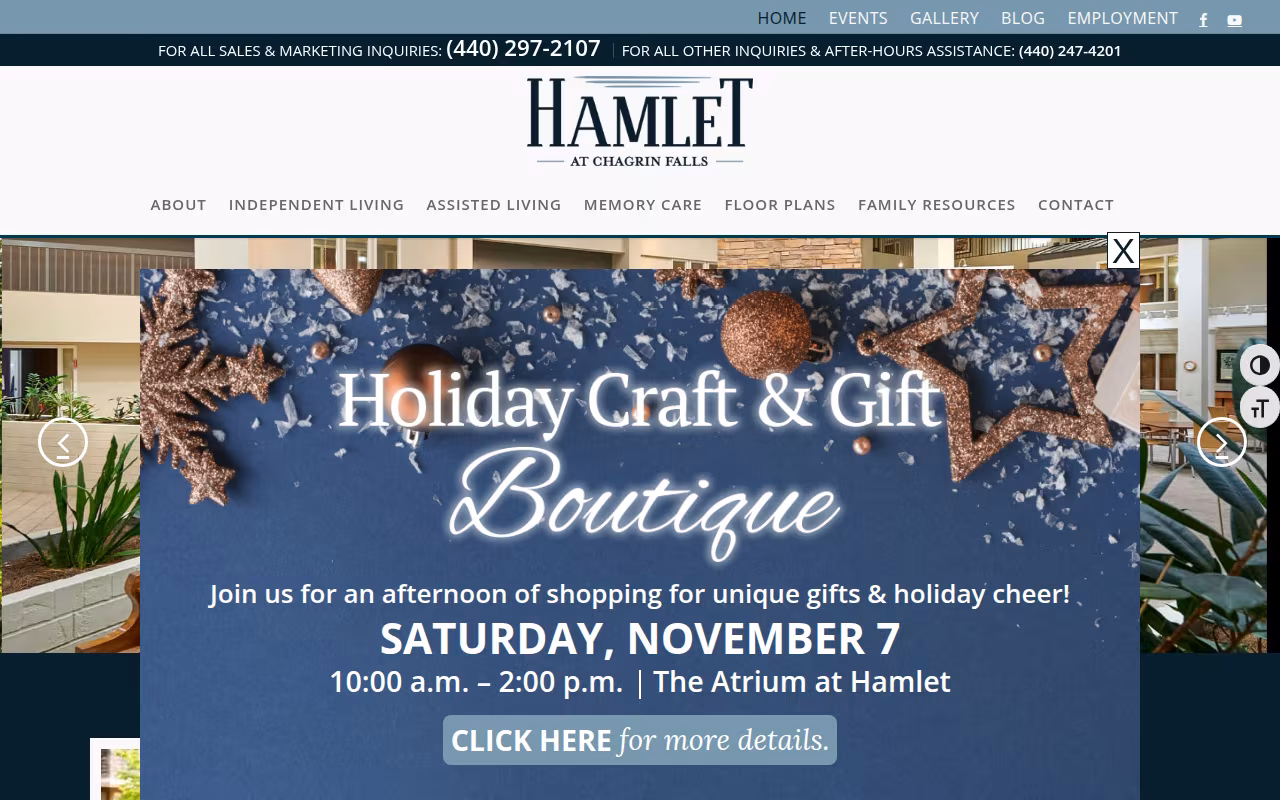 Hamlet at Chagrin Falls website
