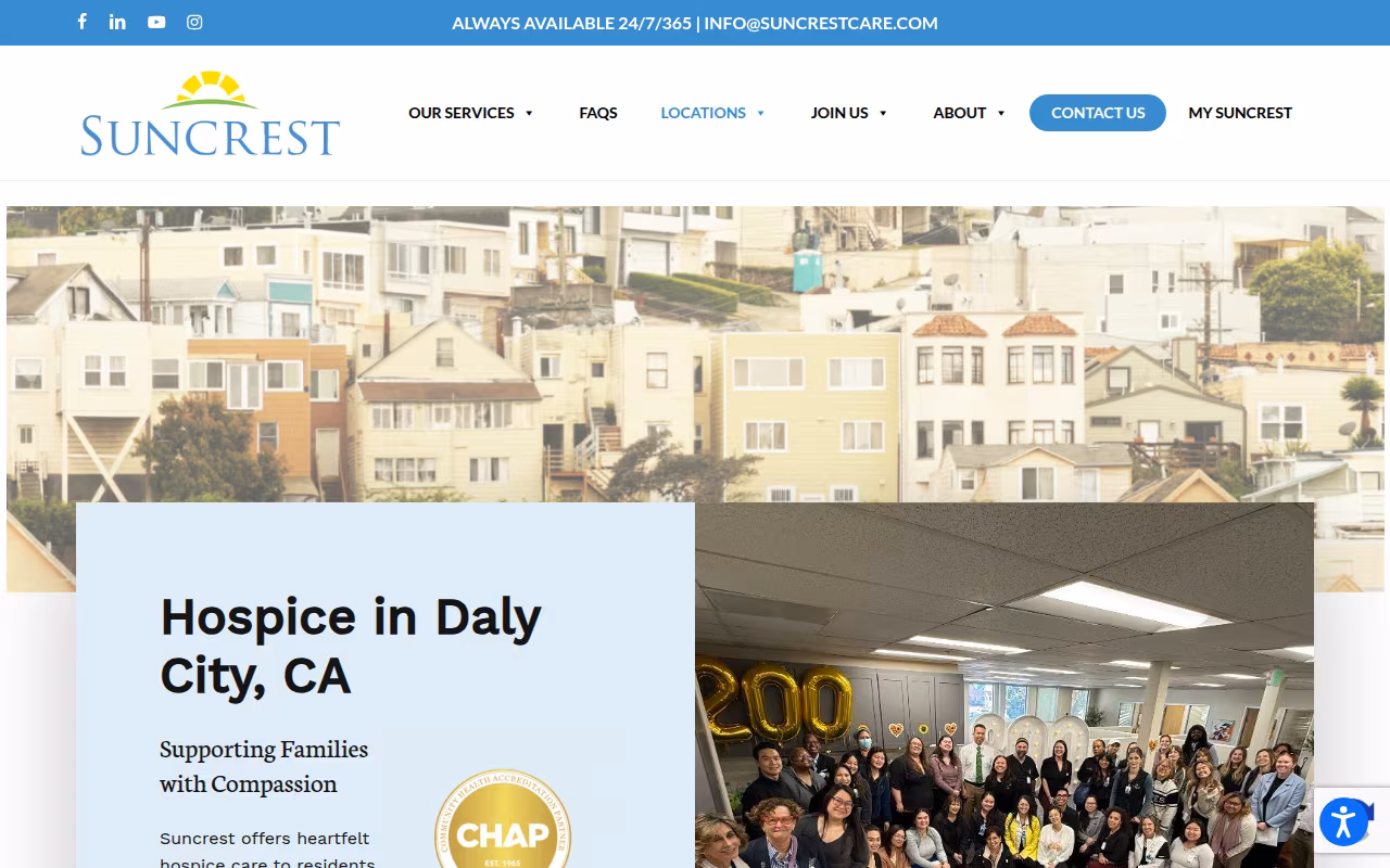 Suncrest Hospice - Daly City website