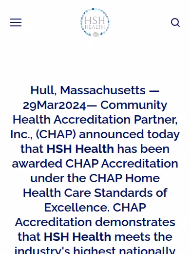 Home Sweet Home Health Services website