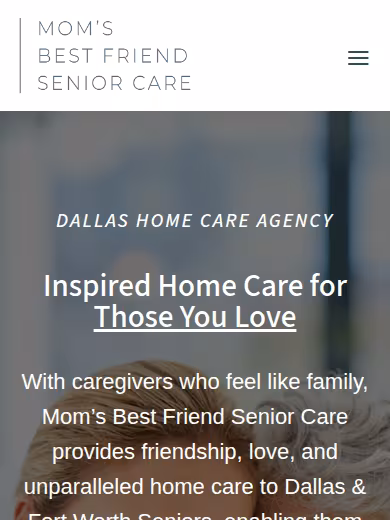 Mom's Best Friend Senior Care & Elderly Care website