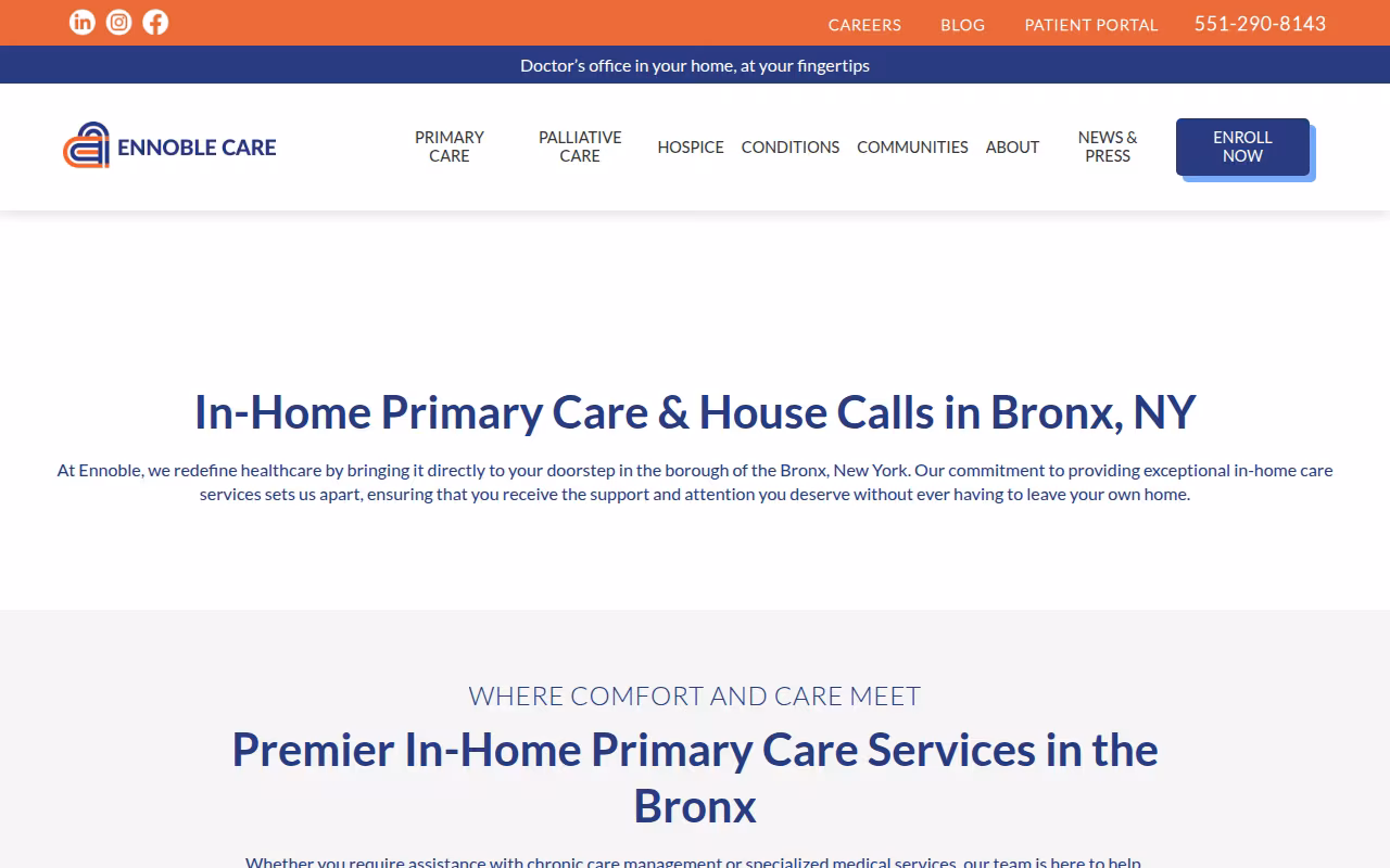 Ennoble Care website