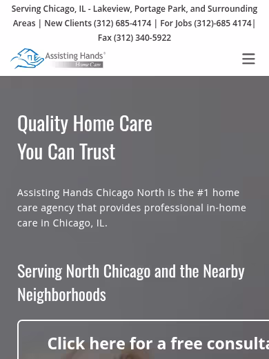Assisting Hands Chicago North website