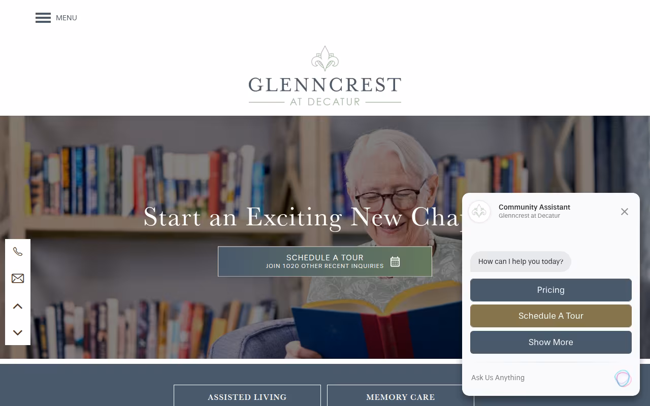Glenncrest at Decatur website
