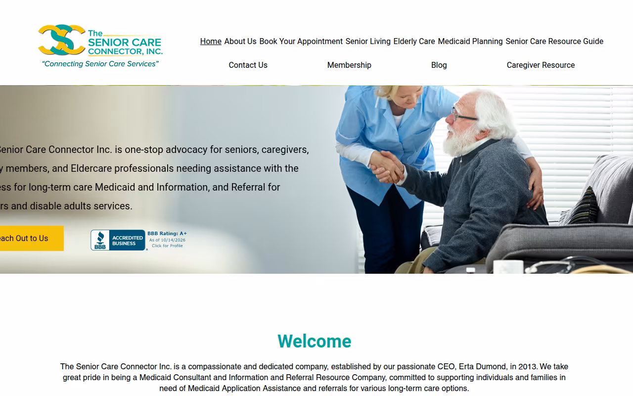 The Senior Care Connector Inc website