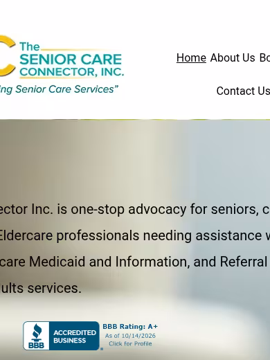 The Senior Care Connector Inc website