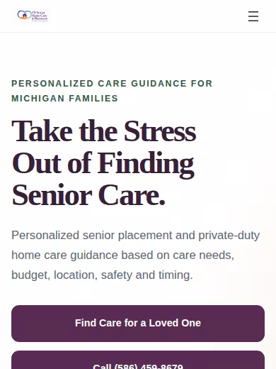 CB Senior Home Care website