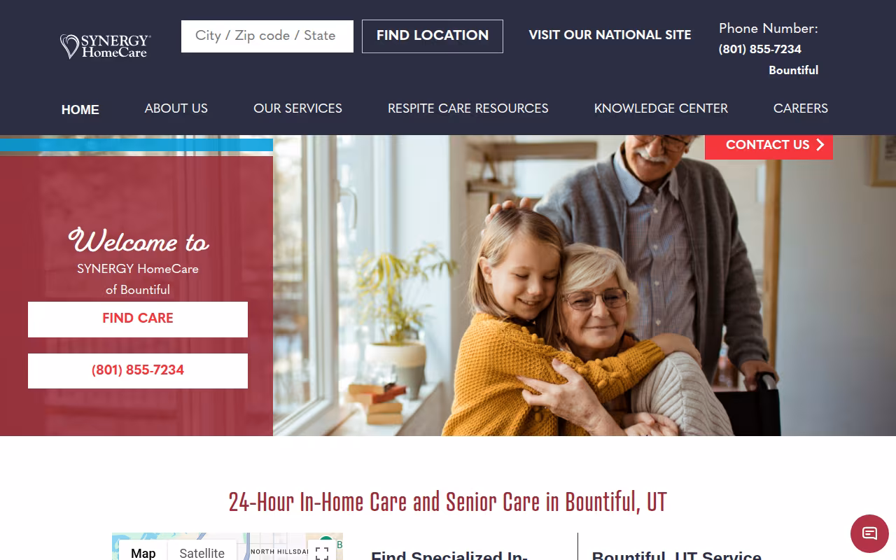 SYNERGY HomeCare website