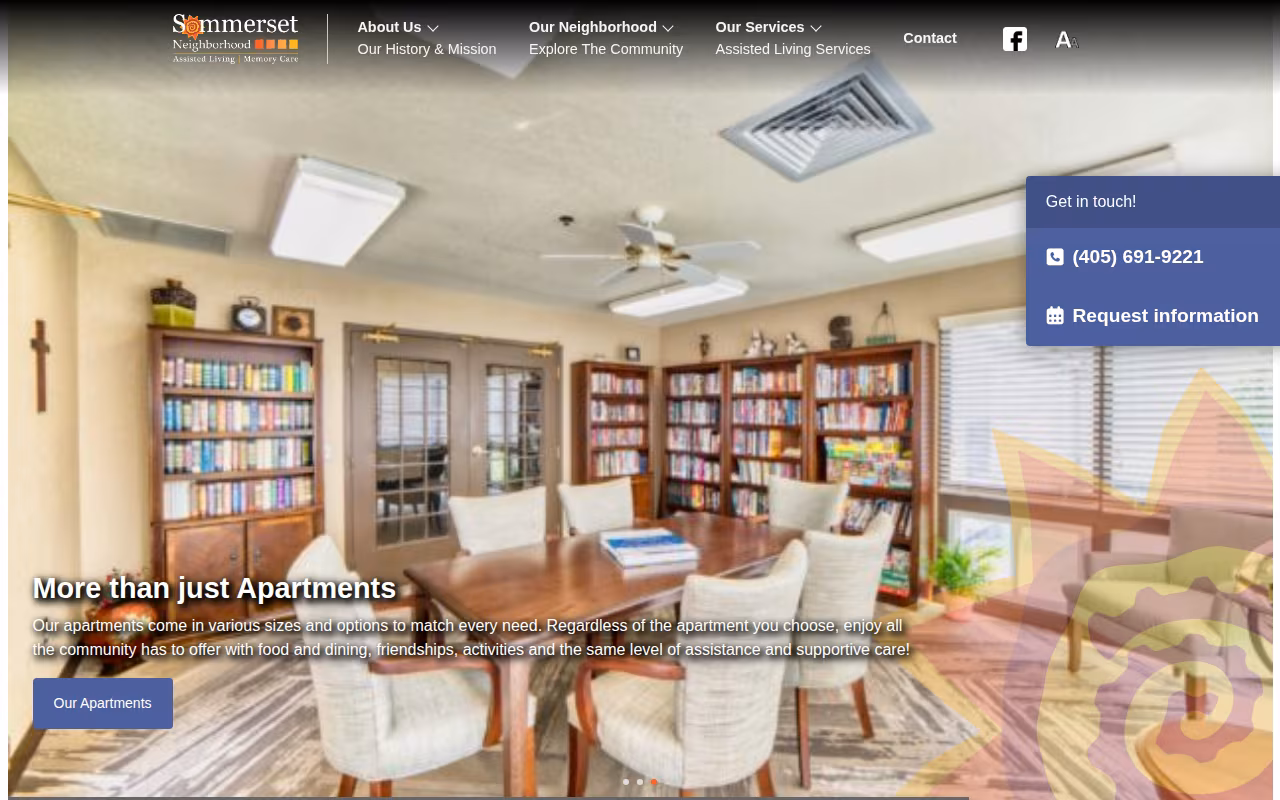Sommerset Neighborhood Assisted Living & Memory Care website