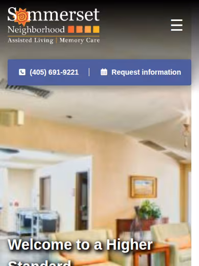 Sommerset Neighborhood Assisted Living & Memory Care website