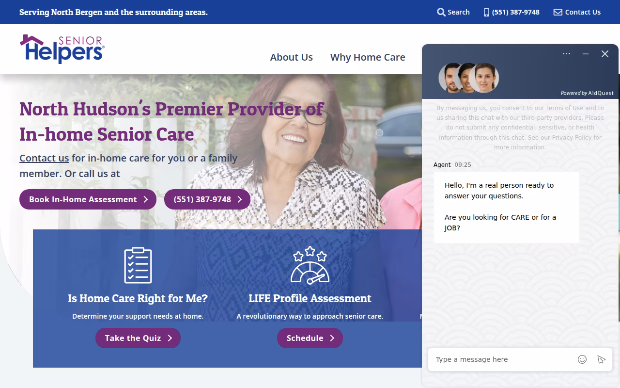 Senior Helpers website