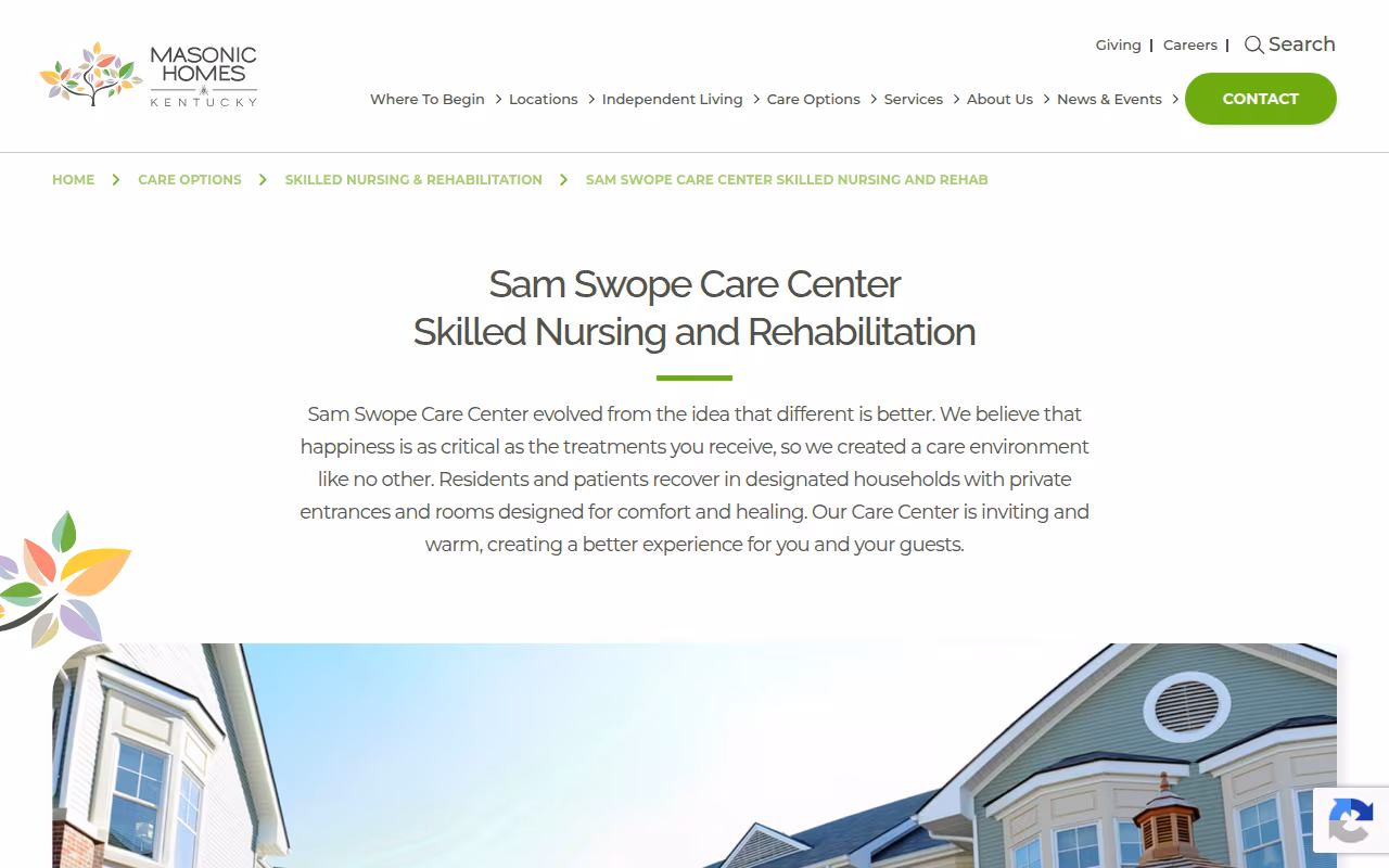 Sam Swope Care Center website