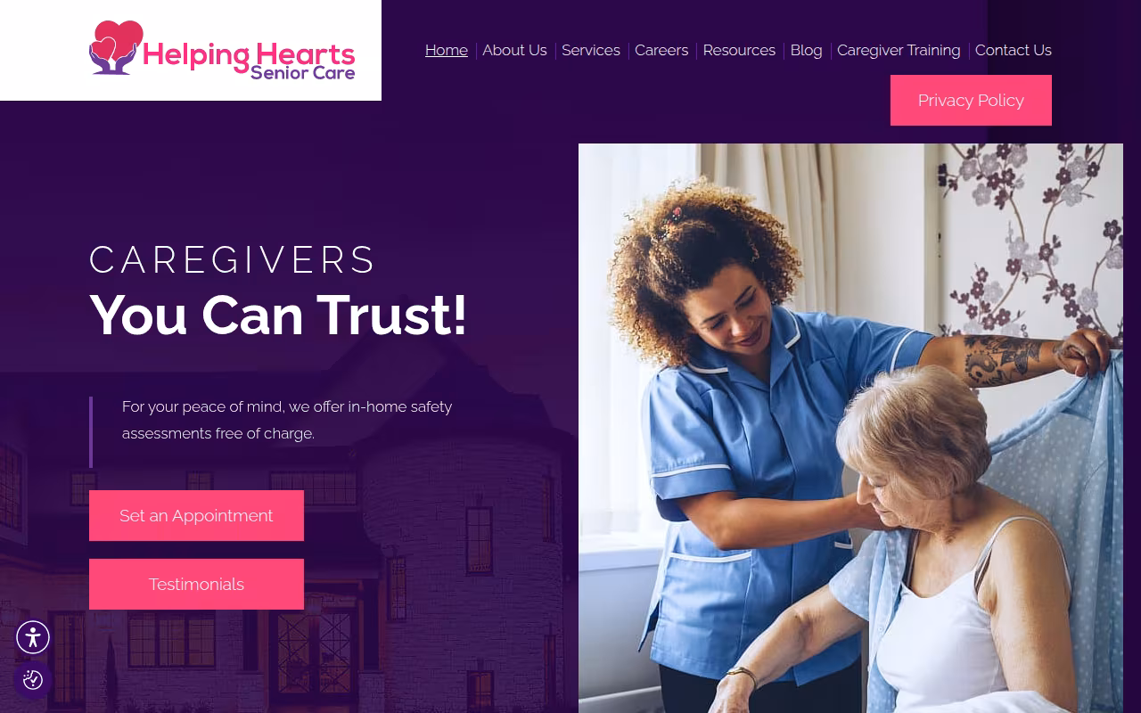 Helping Hearts website