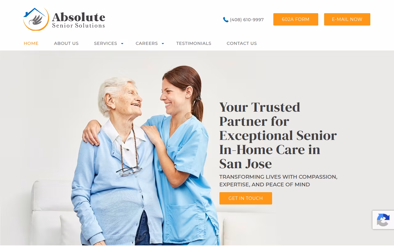 Absolute Senior Solutions website
