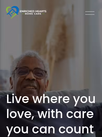 Enriched Hearts Home Care website