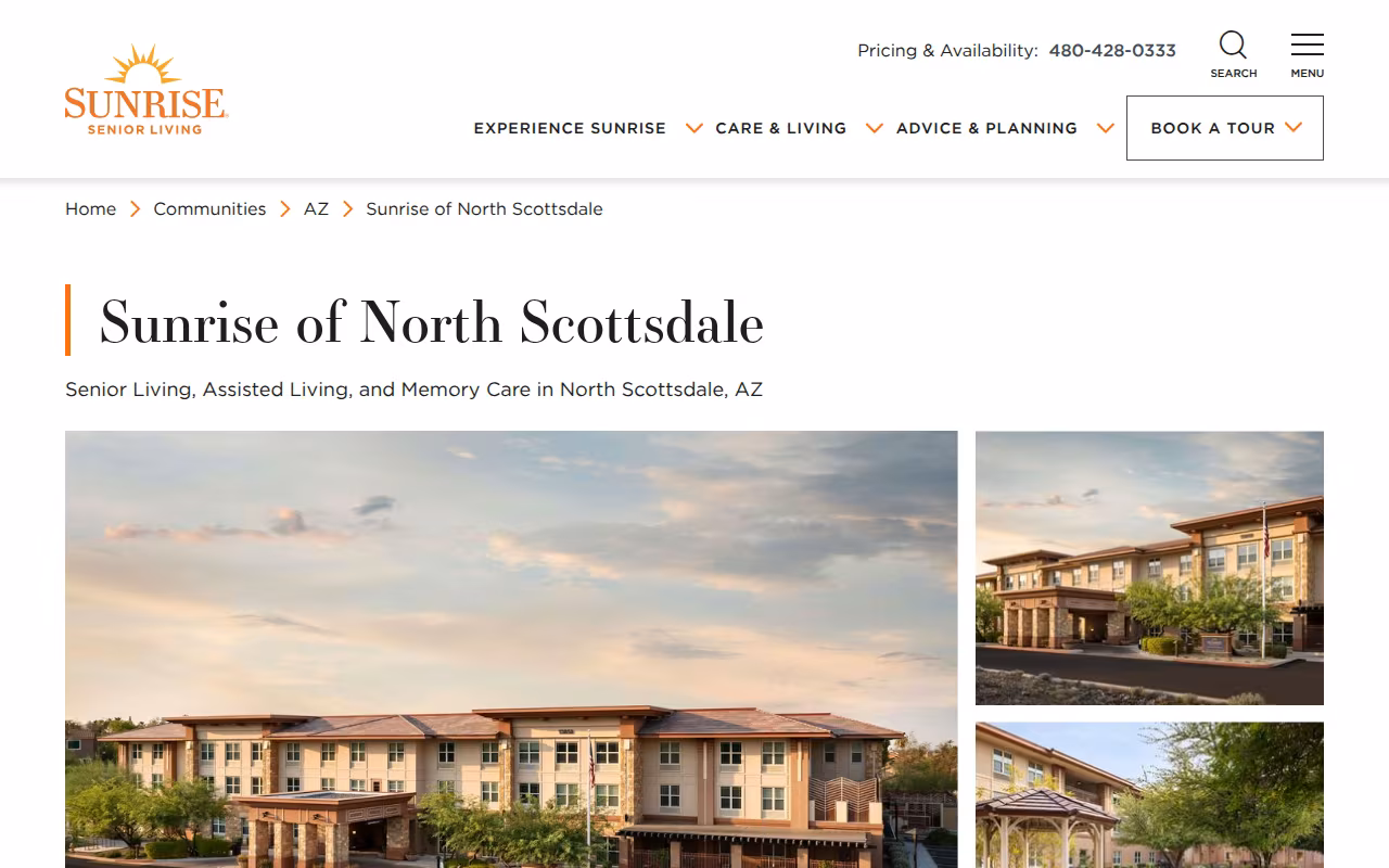 Sunrise of North Scottsdale website