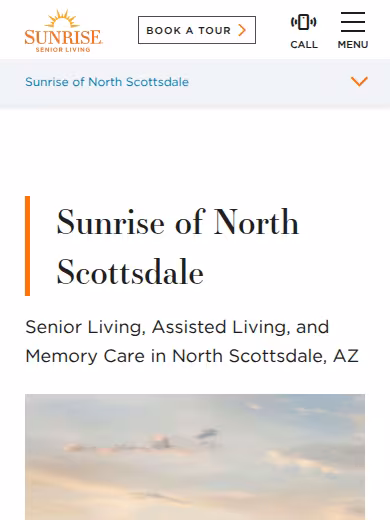 Sunrise of North Scottsdale website