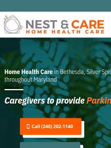 Nest & Care Home Health Care website
